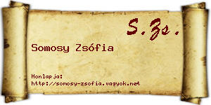 Somosy Zsófia névjegykártya