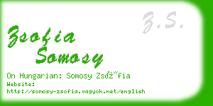 zsofia somosy business card